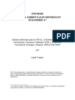 Informe Pasivos Ambientales Mineros en Sudamérica