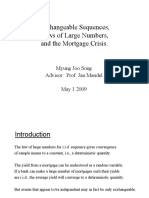 Song - Exchangeable Sequences, Laws of Large Numbers and The Mortgage Crisis