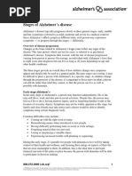 Stages of Alzheimer's Disease