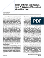 Internationalization of Small and Mediumsized Enterprises: A Grounded Theoretical Framework and An Overview