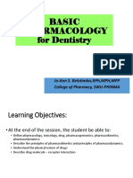 BASIC PRINCIPLES OF PHARMACOLOGY For DENTISTRY