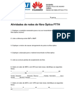 Atividade - 1 - Rede de Fibra Óptica FTTH