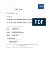 Request For Proposal (RFP) For The Provision of Internet Services To The United Nations System Staff College in Turin, Italy