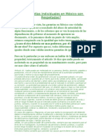 Las Garantías Individuales en México Son