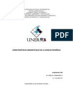 Caracteristicas Gramaticales de La Lengua Española