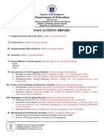 Enclosure No. 4. Post Activity Report Revised Template