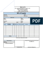 Bill of Supply