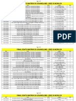 Final Seats Matrix Ss Counelling - 2022 D.M M.CH