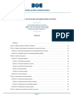 Ley 2 2015 de 29 Abril Del Empleo Publico de Galicia