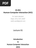 4 22865 CS451 2018 1 1 1 CS451 HCI 01 Introduction To HCI and Design Principles