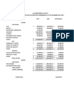 Balance Comparativo