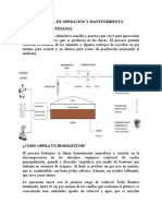 Manual de Operacion y Mantenimiento de Biodigestor Artesanal