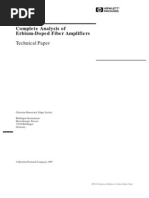 Complete Analysis of Erbium-Doped Fiber Amplifiers: Technical Paper