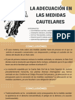 La Adecuación en Las Medidas Cautelares