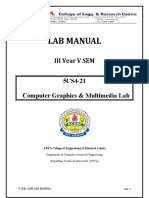 CGM V Sem Lab Manual