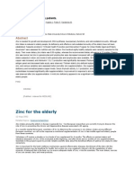 Zinc Deficiency in Elderly Patients