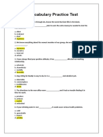 TOEFL Vocabulary Practice Test