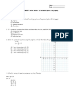 Systems of Equations Assessment REVIEW