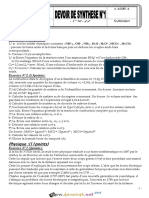 Devoir de Synthèse N°1 - Sciences Physiques - 3ème Sciences Exp (2015-2016) MR Alibi Anouar