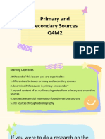 Primary and Secondary Sources (2021-2022)