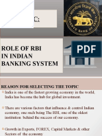 Role of Rbi in Indian Banking System 2022