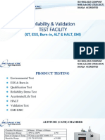 Validation Testing Facility-Chambers and Specfication 2022