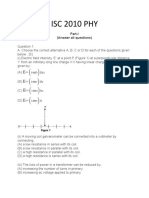 Isc 2010,11,12,13 Phy QPS