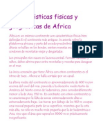 Caracteristicas Fisicas y Geográficas de Africa