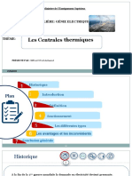 Les Centrales Thermiques: Filière: Génie Electrique