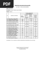 Registro Auxiliar de Evaluación Matemática