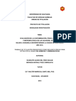 Evaluacion de La Contaminacion Fisicoquimica de Las Aguas Del Estero Salado de Guayaquil