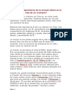 Cuál Es La Importancia de La Oración Diaria en La Vida de Un Cristiano