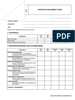 Interview Assessment Form