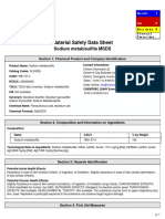 MSDS Sodium Metabisulphite