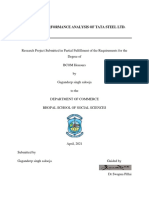 Tata Steel Ratio Analysis