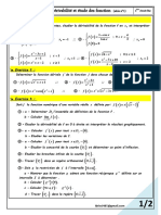 Derivation Et Etude Des Fonctions Exercices Non Corriges 4 4