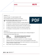 Ielts Reading Question Sheet