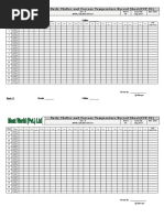 Chiller and Carcass Temp. Record Sheet, 013