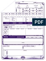 Dungeons of Drakkenheim Character Sheet - Purple FORM