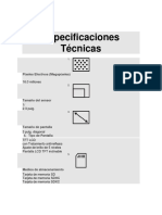 Especificaciones Técnicas