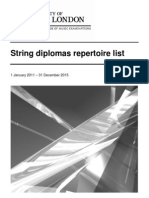 String Diplomas Repertoire List: 1 January 2011 - 31 December 2015