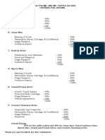 Criteria For Judging