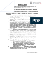 Verificacion de Requisitos para Concesion para Uso de Agua