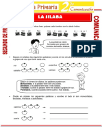 La Silaba para Segundo de Primaria