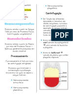 Hemocomponentes e Hemoderivados