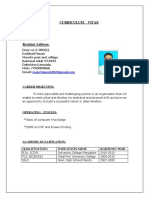 Resume Sunil Manchi 2022PDF 2022