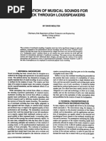 The Creation of Musical Sounds For Playback Through Loudspeakers - Dave Moulton - 1990