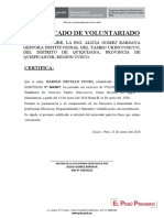 Certificado de Voluntariado