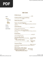 AlaCarte Menu