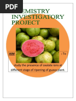 To Study Oxalate Ion in Guava